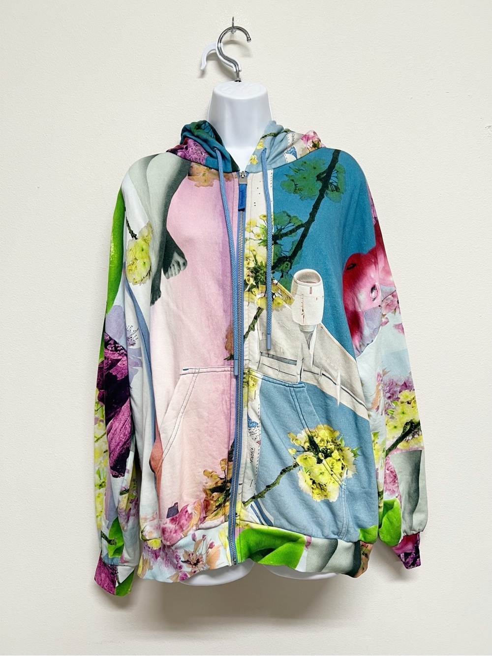 Desigual Colorful Surreal Airplane Christian Lacroix Print Oversized Hoodie
